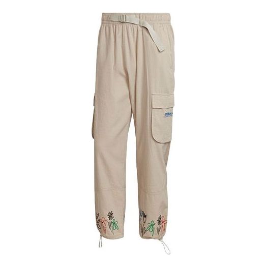 

Брюки x sean wotherspoon flowers embroidered cargo pants 'light brown beige' Adidas, коричневый