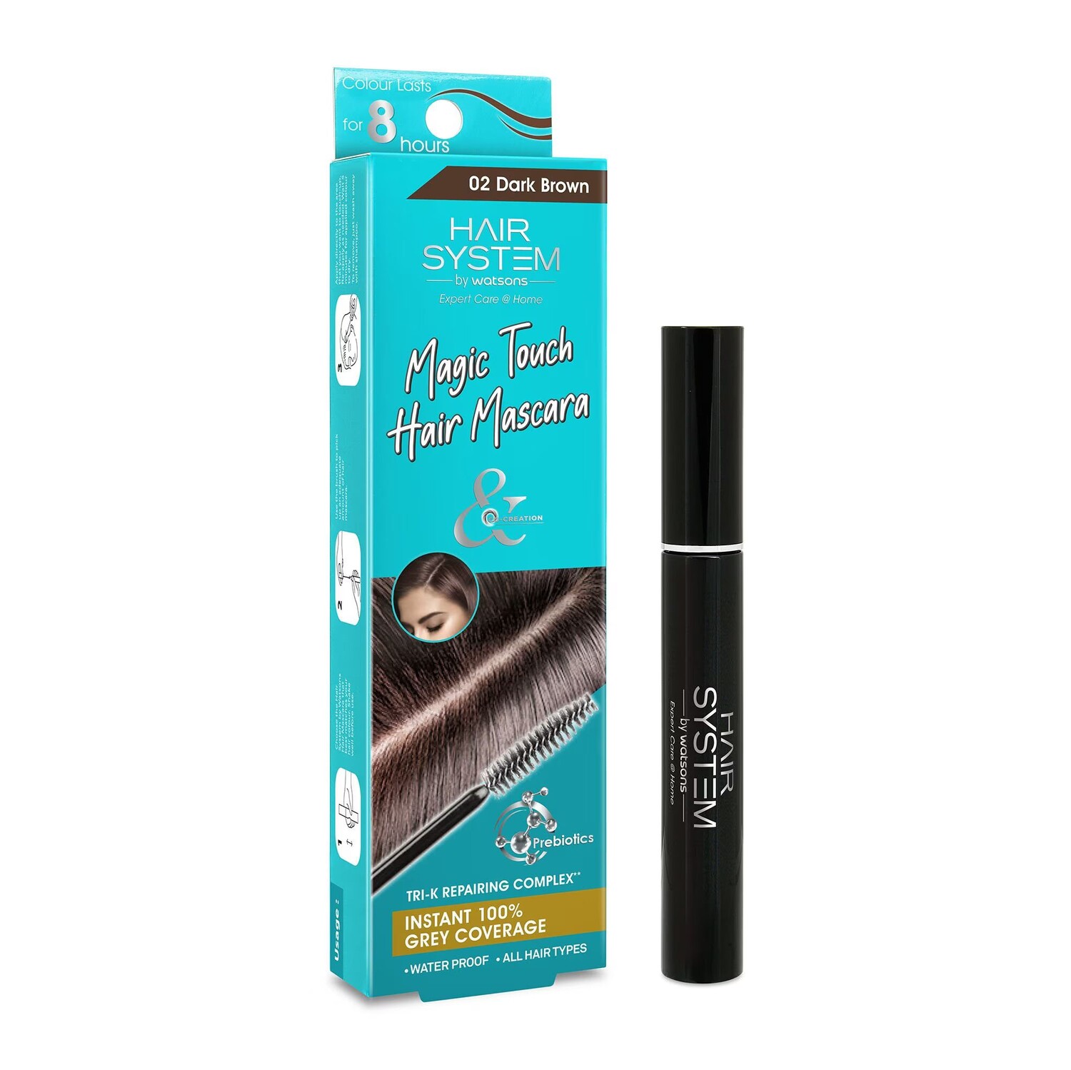 

Hair System by Watsons Тушь для волос Темно-коричневая 10мл, Brown