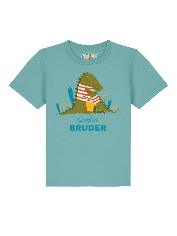 

Футболка wat Apparel, цвет teal monstera