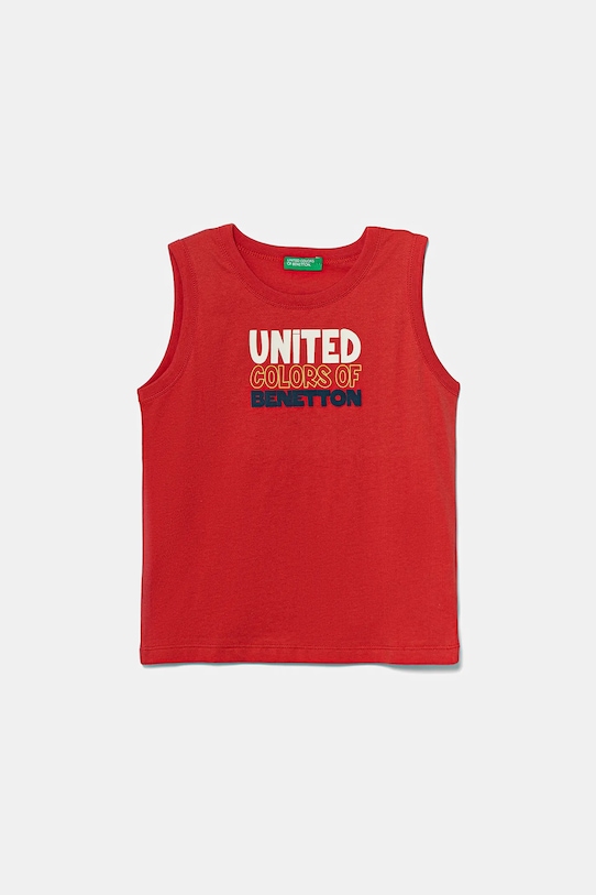

Детская хлопковая футболка United Colors Of Benetton, красный