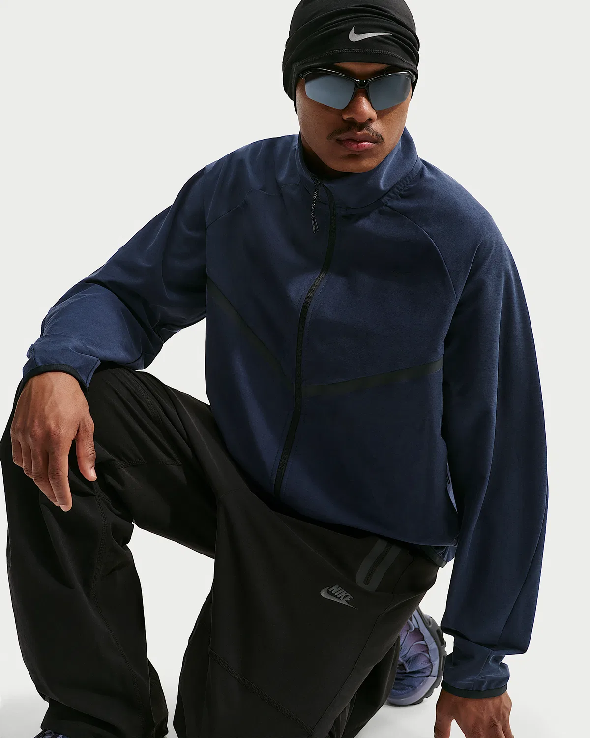 Мужская ветровка Dri-FIT Shori Knit Track Nike Sportswear Tech, Obsidian/Black — фото 3