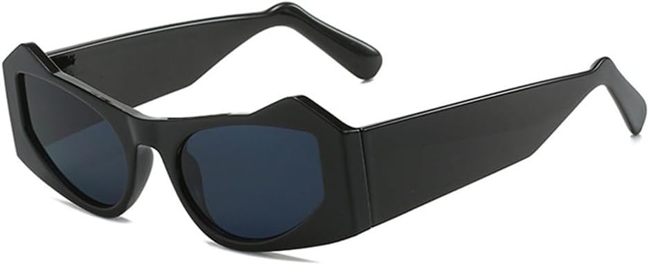 

Ретро-солнцезащитные очки в форме «кошачий глаз» неправильной формы, защита от ультрафиолета UV400, модный градиент, мужские панк-солнцезащитные очки в форме многоугольника HHZZYVY, Black Grey