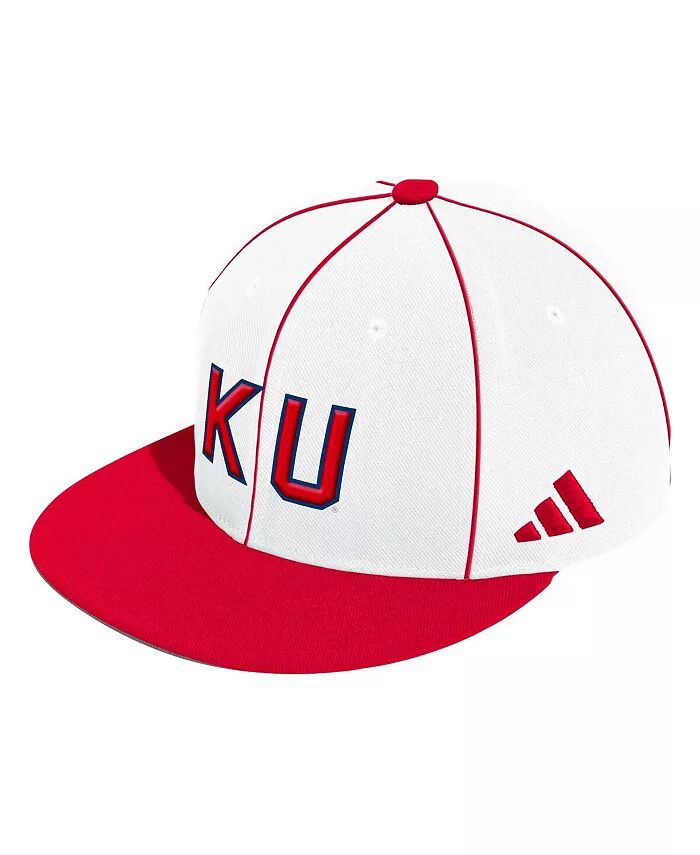 

Мужская белая бейсбольная кепка Kansas Jayhawks On-Field adidas