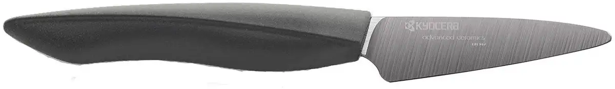 

Нож для очистки овощей KYOCERA "SHIN", (1 шт.), чрезвычайно острый, лезвие, циркониевая керамика, лезвие 7,5 см Общая длина 19 см, Длина лезвия 8 см., черный