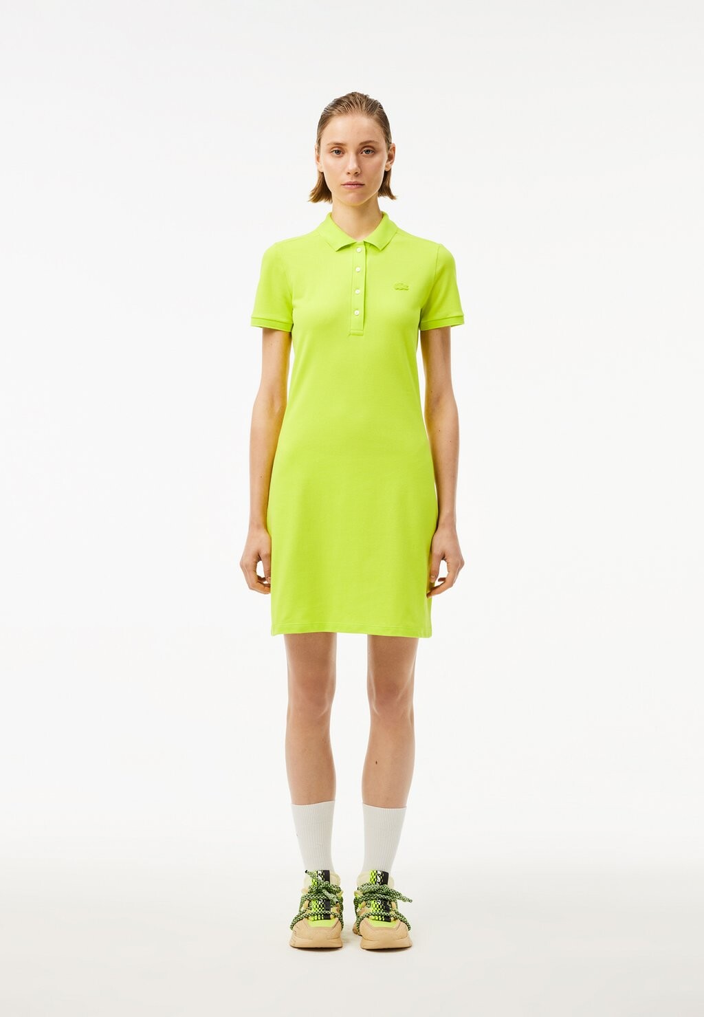 

Платье-рубашка на талии Lacoste, бежевый