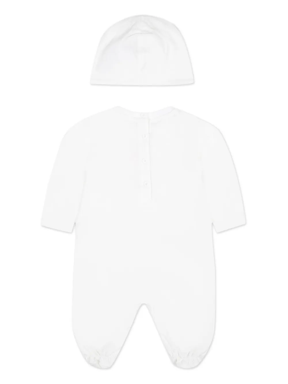 Комплект для новорожденного с вышитым логотипом Balmain Kids, белый — фото 2