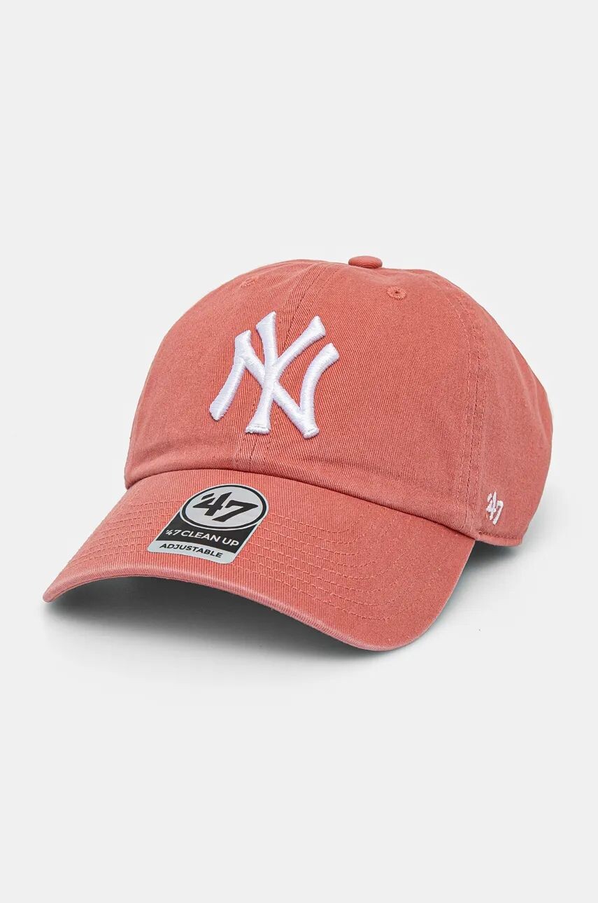 

Хлопковая бейсболка 47 бренда MLB New York Yankees 47 Brand, розовый