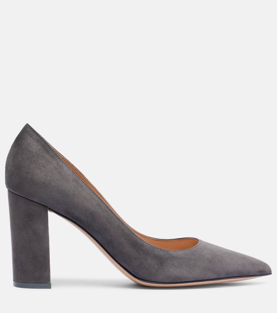 Туфли-лодочки Piper 85 из замши Gianvito Rossi, Lapis — фото 4