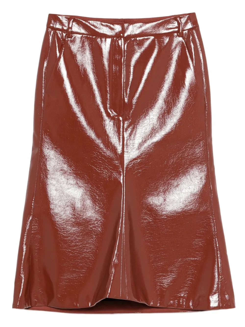 

Миди-юбка силуэта "А-силуэт" Tibi, коричневый