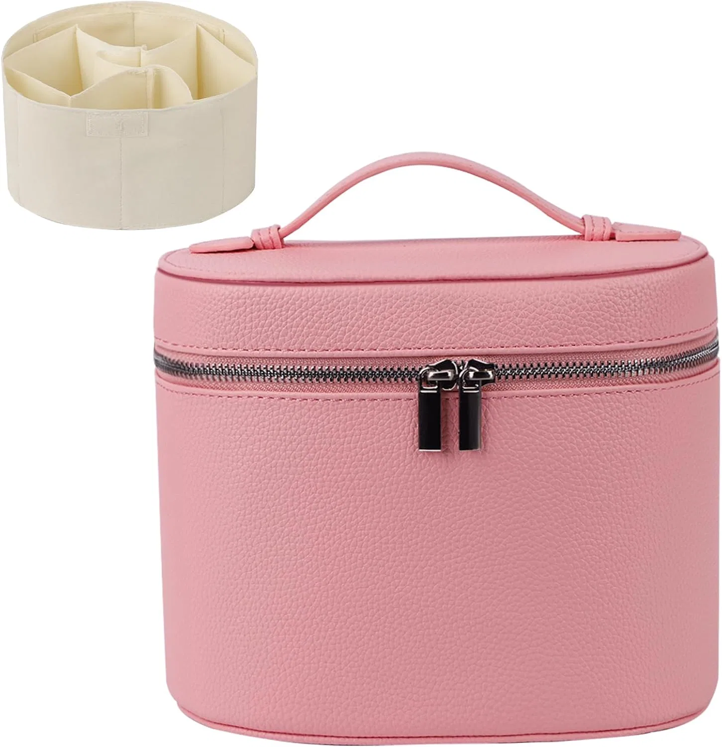 Женская косметичка из кожи с отделениями Clyfanesy, Pink