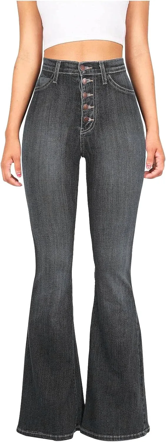 

Женские джинсы Bell Bottom High Waisted Flare Stretch NATHGAM