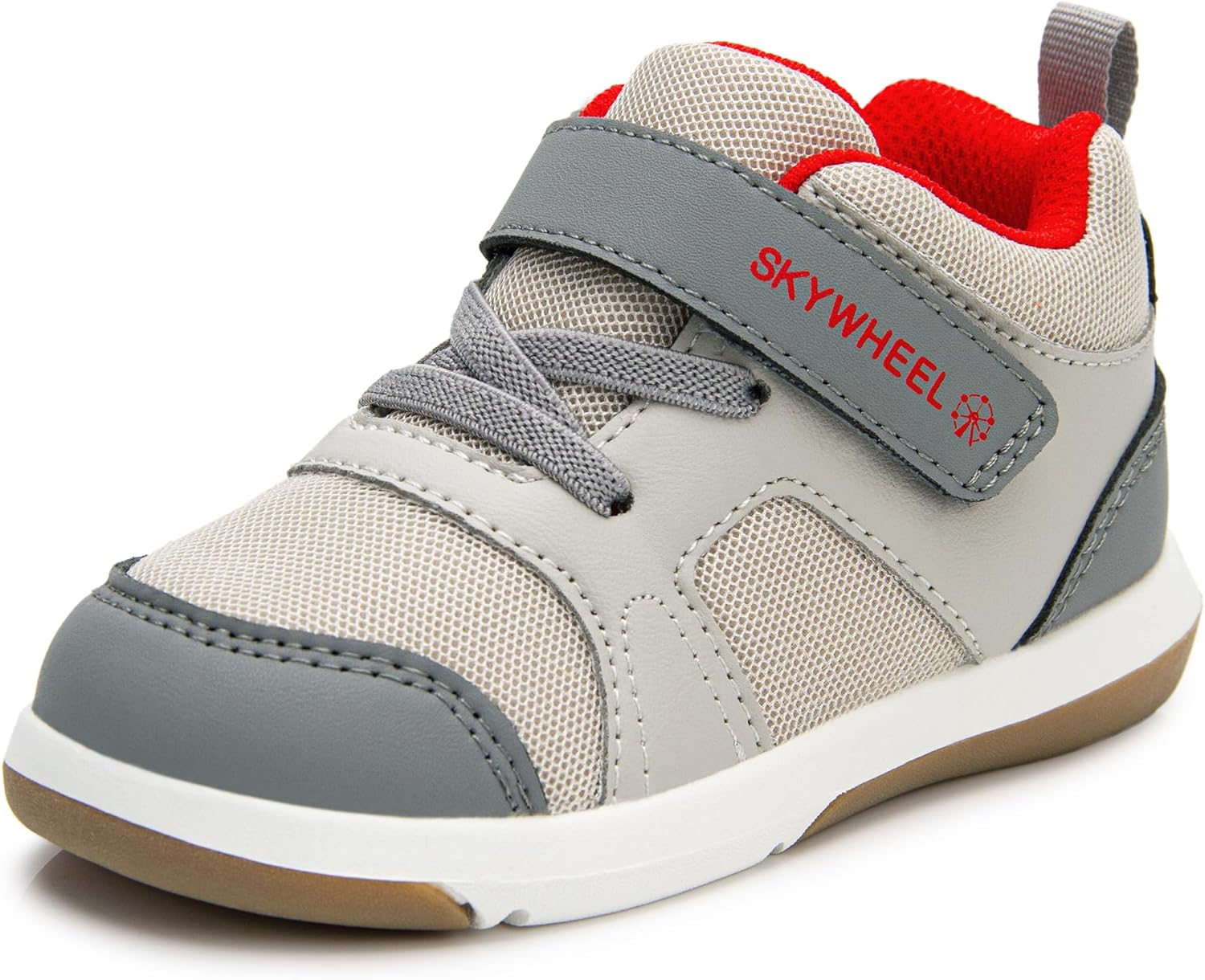 

Высокие кроссовки SKYWHEEL для мальчиков, детские ботинки с застежкой-липучкой, поддержка щиколотки, обувь с широкой носочной частью для детей, Grey