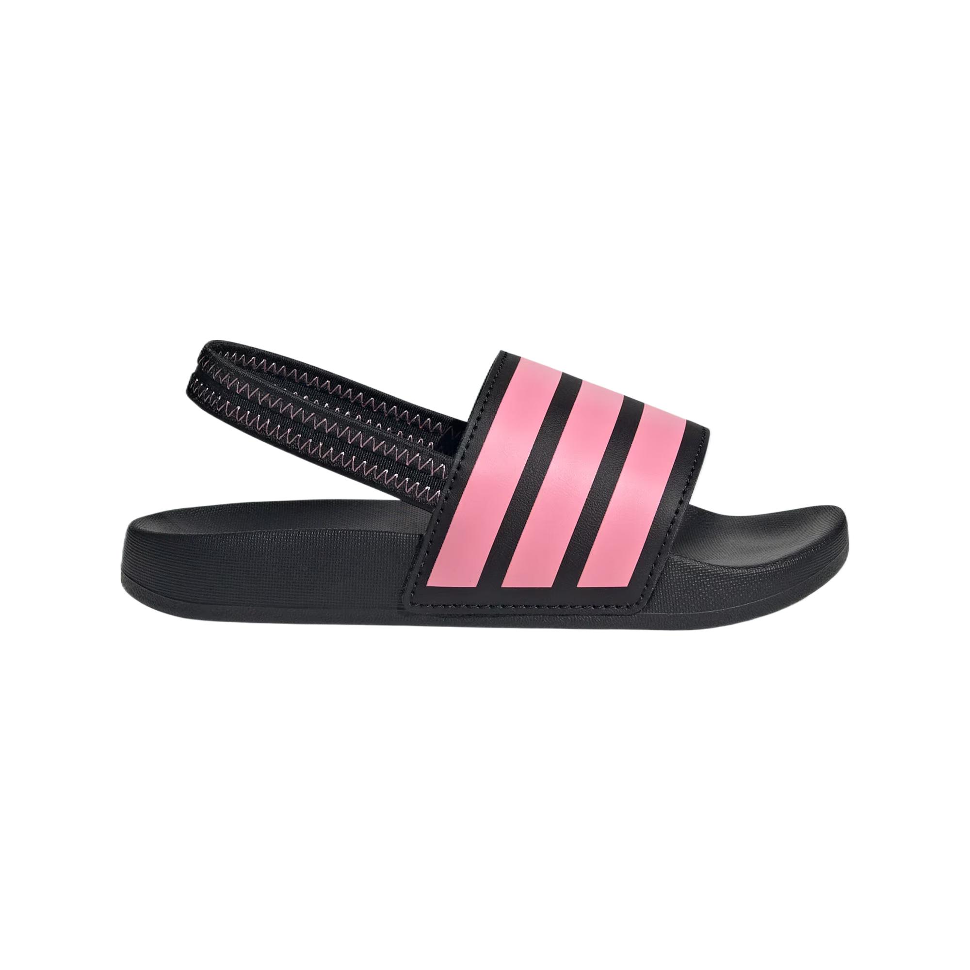 Adidas Детские сандалии adilette low top черные розовые для детей 3-7 лет — фото 3