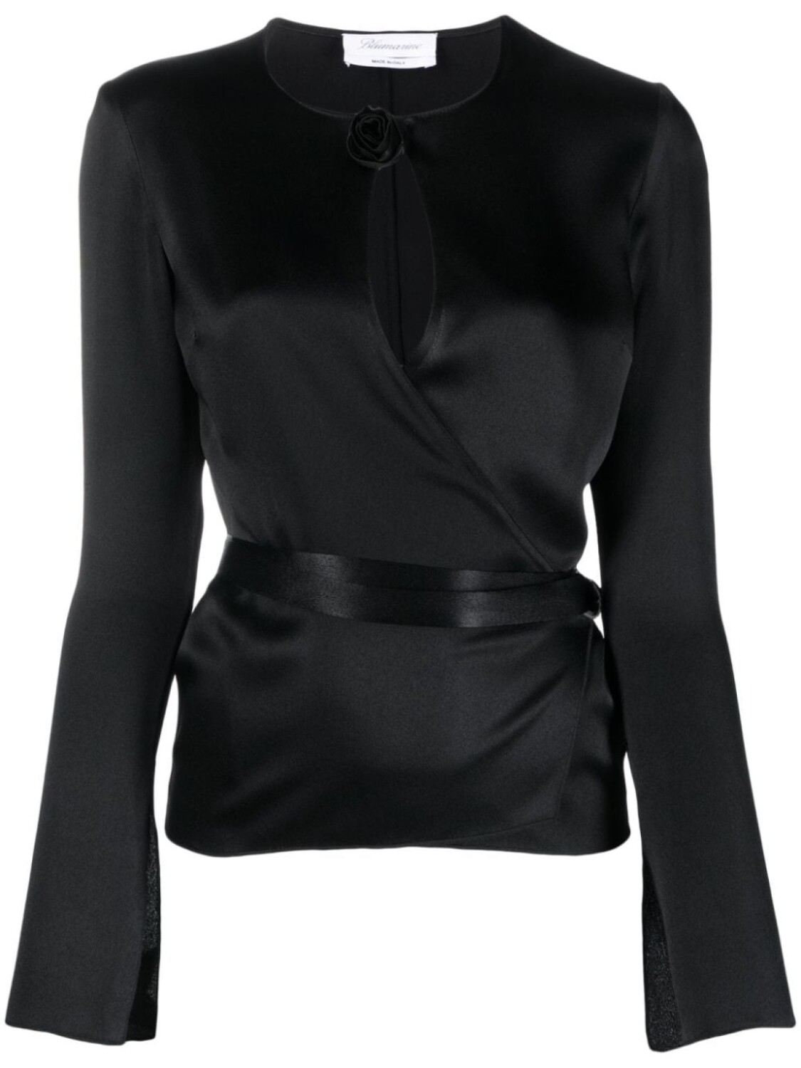 

Blumarine блузка с цветочной аппликацией, черный