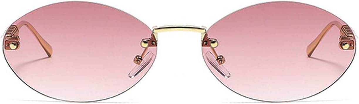 

Солнцезащитные очки Laureles овальной формы без оправы для женщин, жемчужные солнцезащитные очки без оправы для мужчин, очки с градиентным переходом цвета шампанского для женщин, C4