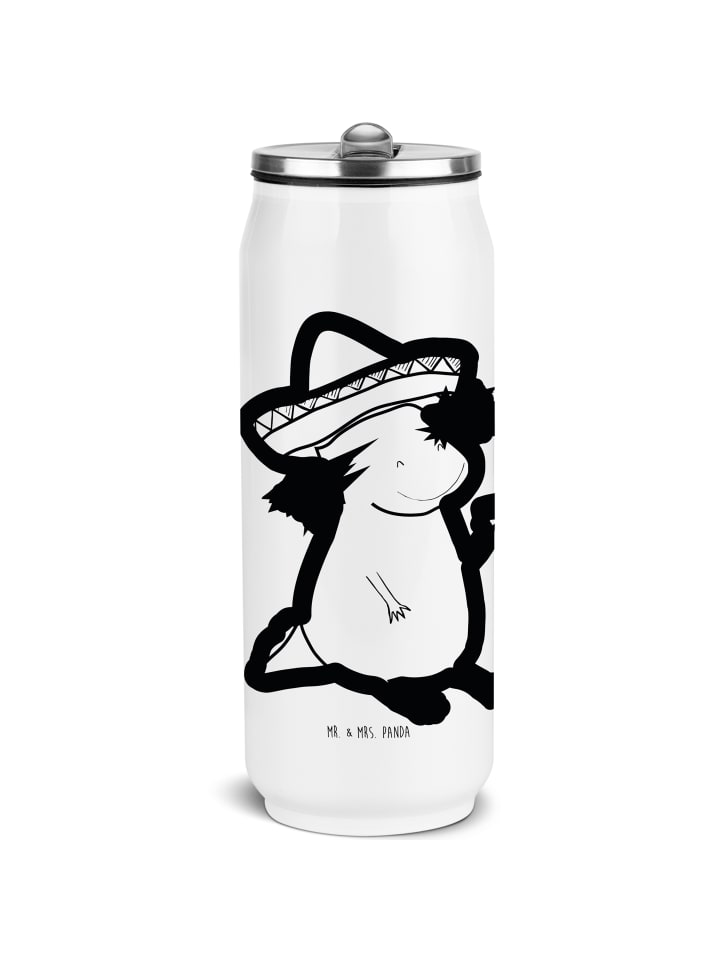 

Mr. & Mrs. Panda Бутылка воды с изображением аксолотля и текилы, без слогана, белого цвета
