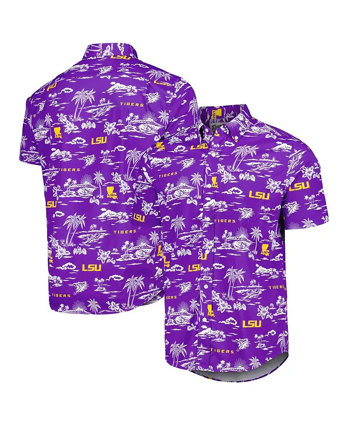 

Мужская классическая рубашка на пуговицах LSU Tigers в фиолетовом цвете Reyn Spooner