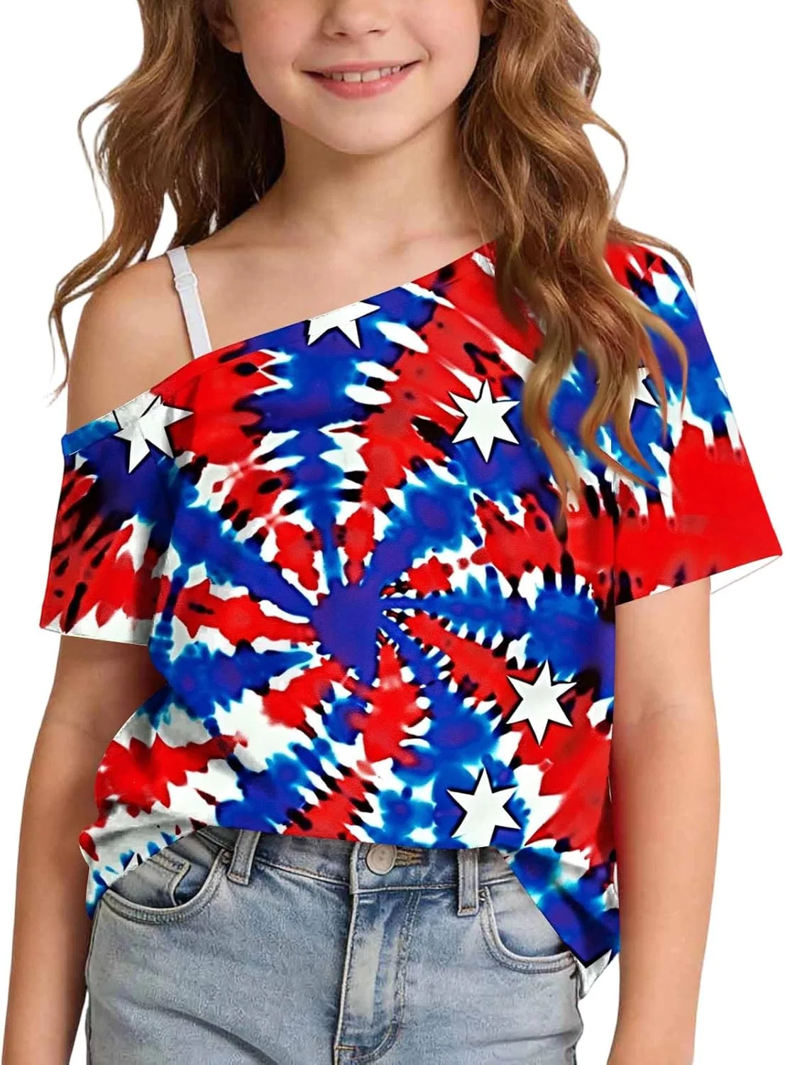 Футболка для девочек Patriotic Graphic Tees Zzalalana, мультиколор 35
