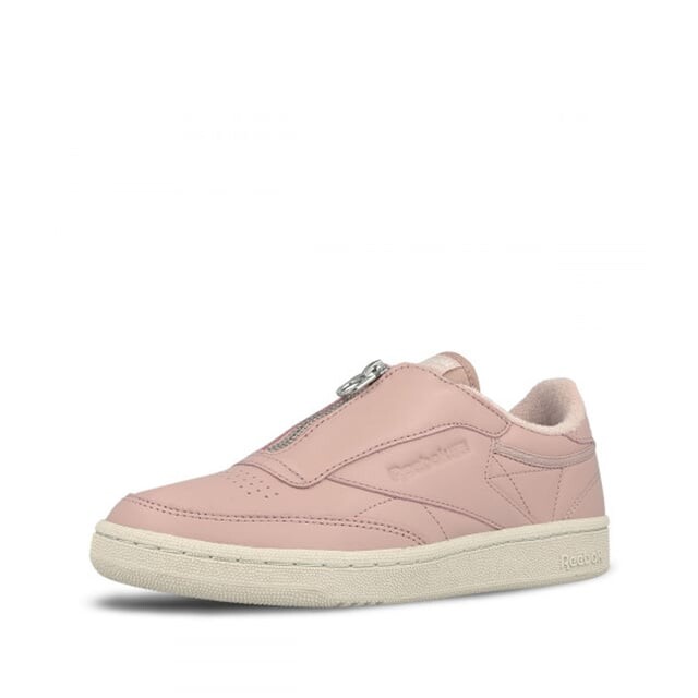 Розовые женские кроссовки Club c38 из гладкой кожи на молнии bs6606 Reebok, розовый — фото 2