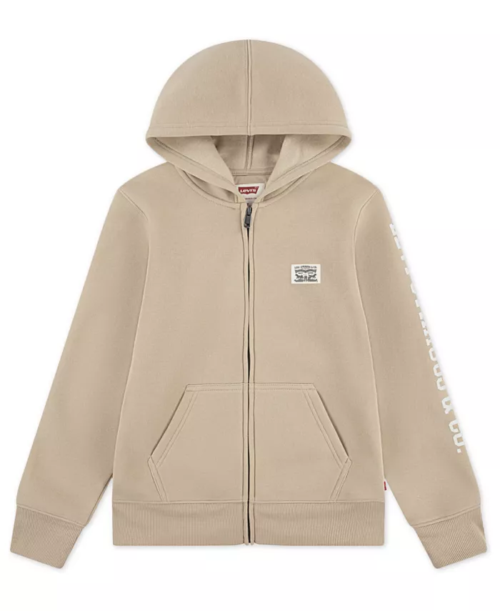 

Мальчики 8-20 худи на молнии с капюшоном Levi'S, загар/бежевый