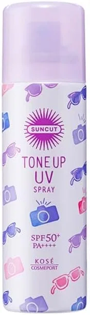 Солнцезащитный спрей Kose Suncut Tone Up UV Spray лавандовый 60 г Kose Cosmeport