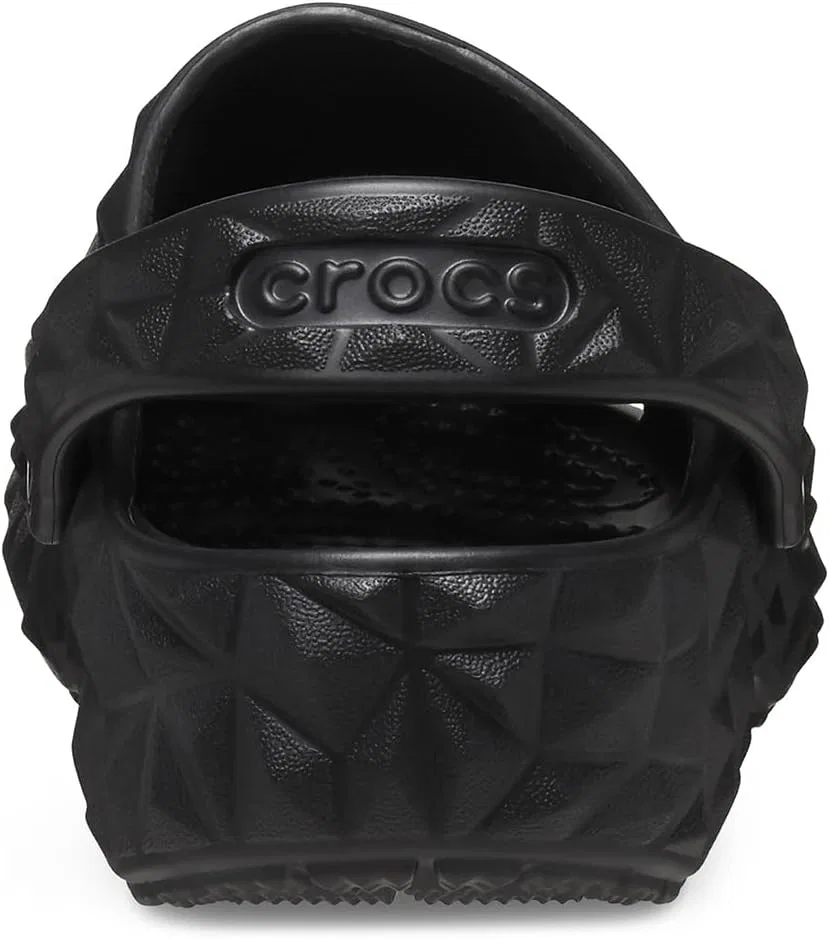 Классические геометрические сабо Crocs унисекс с пузырчатой ​​подошвой, Black — фото 2