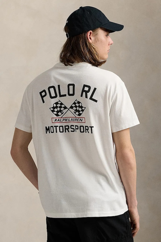 Хлопковая футболка Sscnclsm1 с коротким рукавом Polo Ralph Lauren, белый — фото 2