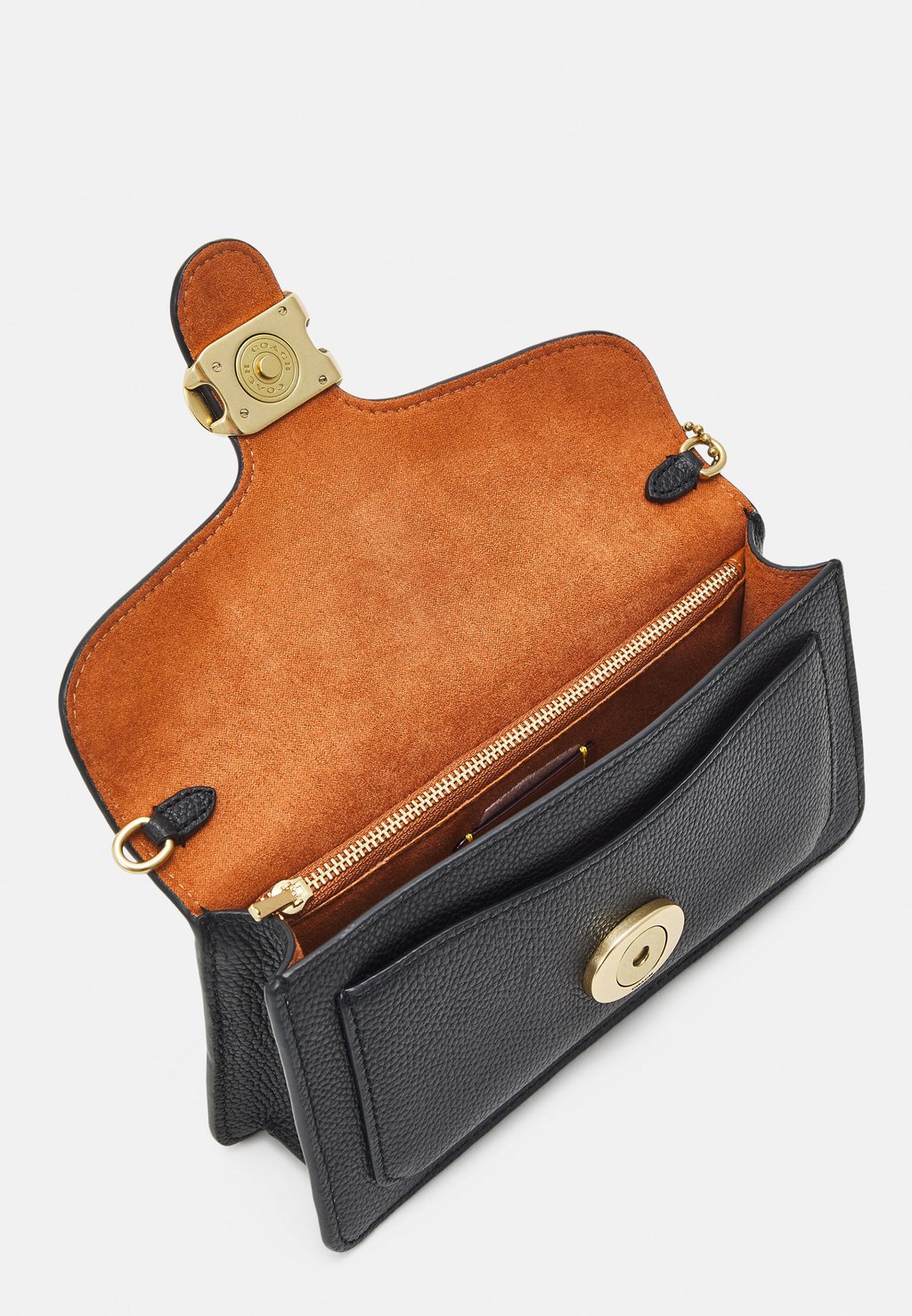 

Сумка через плечо POLISHED TABBY CHAIN COACH, черный
