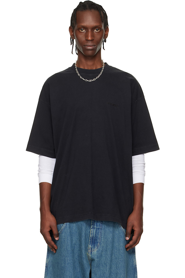 

Футболка с культовым логотипом Vetements, черный