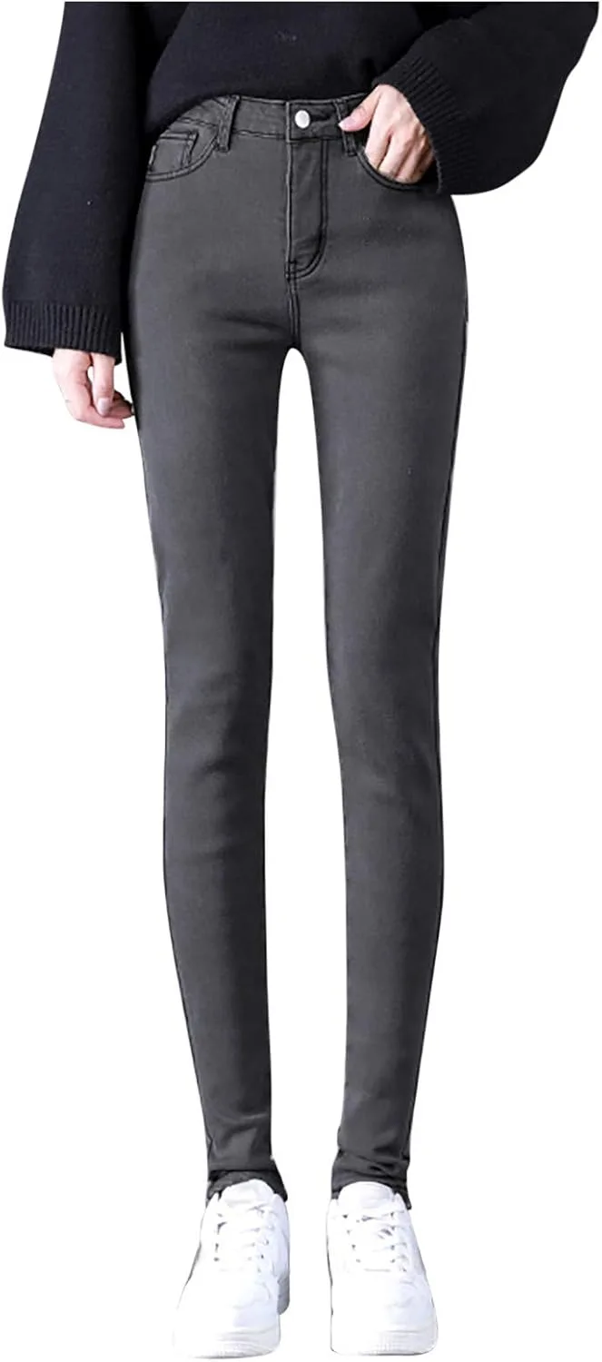 

Женские джинсы NaRHbrg с флисовой подкладкой, утепленные, скинни