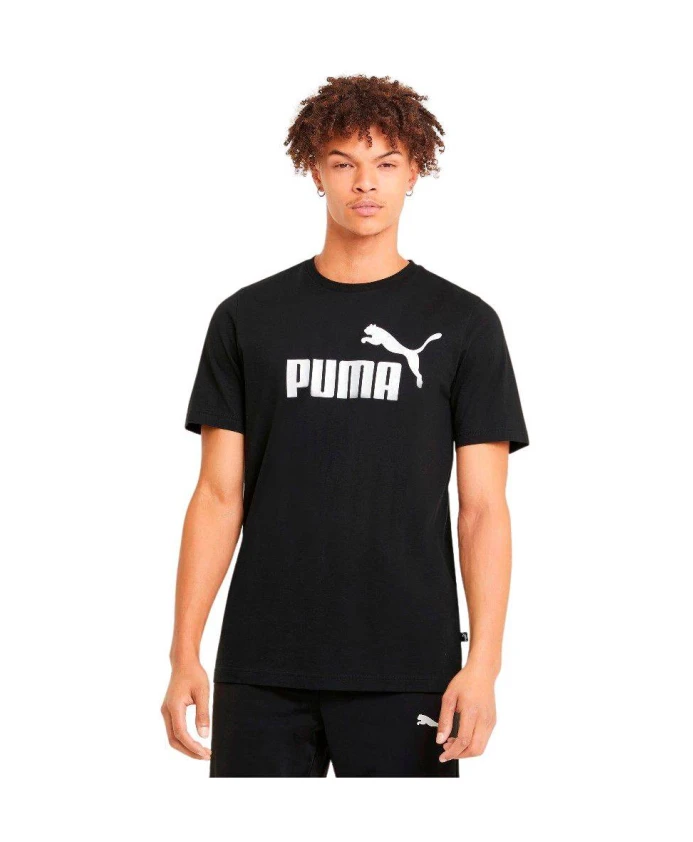 

Легкая хлопковая футболка с логотипом Ess Puma, черный
