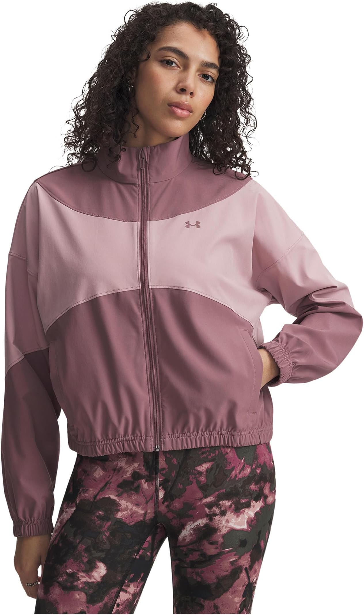 

Куртка Under Armour Rival Woven Jacket, цвет Maroon Mist/Tourmaline Pink/Maroon Mist