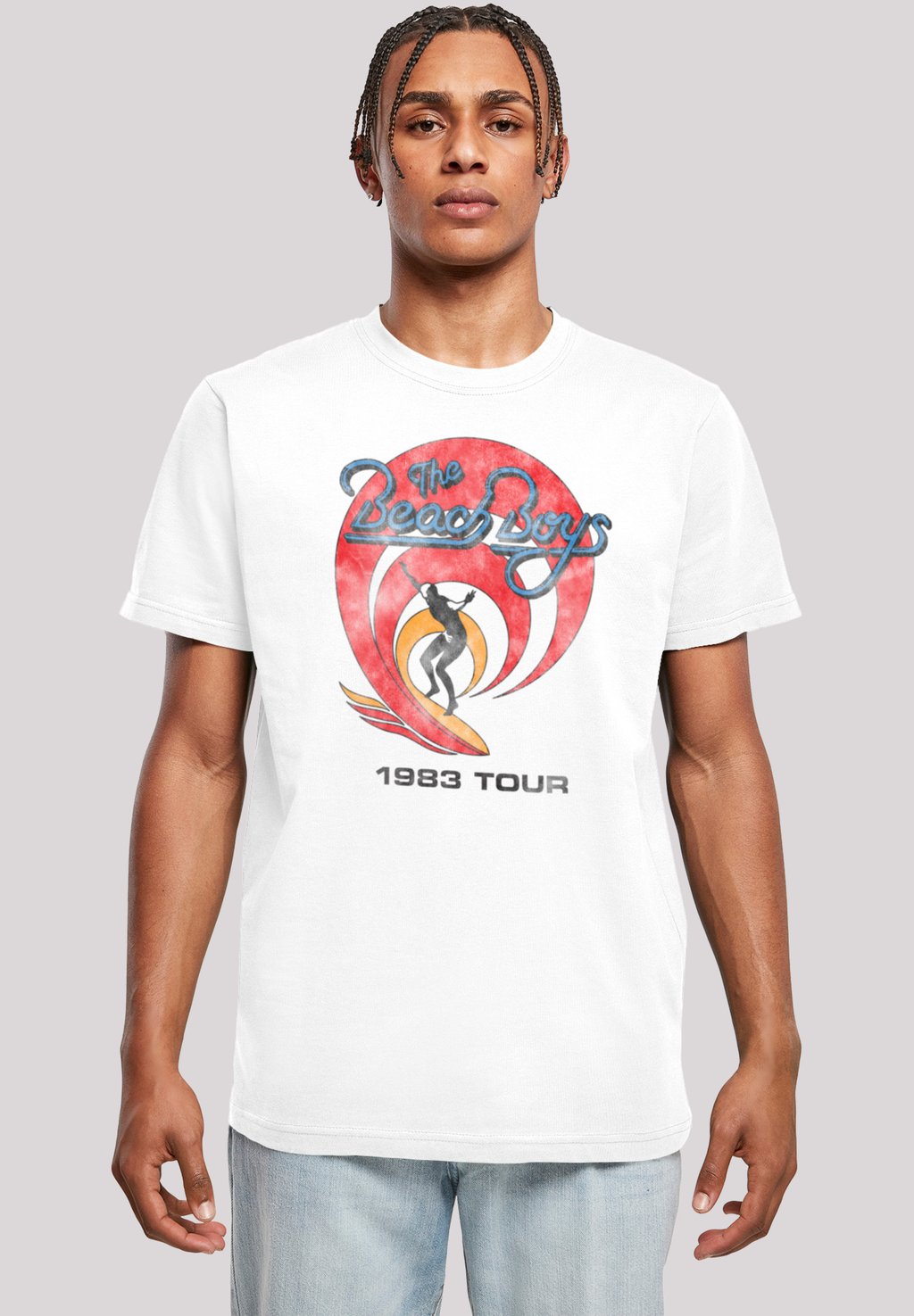 

Футболка с принтом THE BEACH BOYS BAND SURFER 83 VINTAGE F4NT4STIC, белый