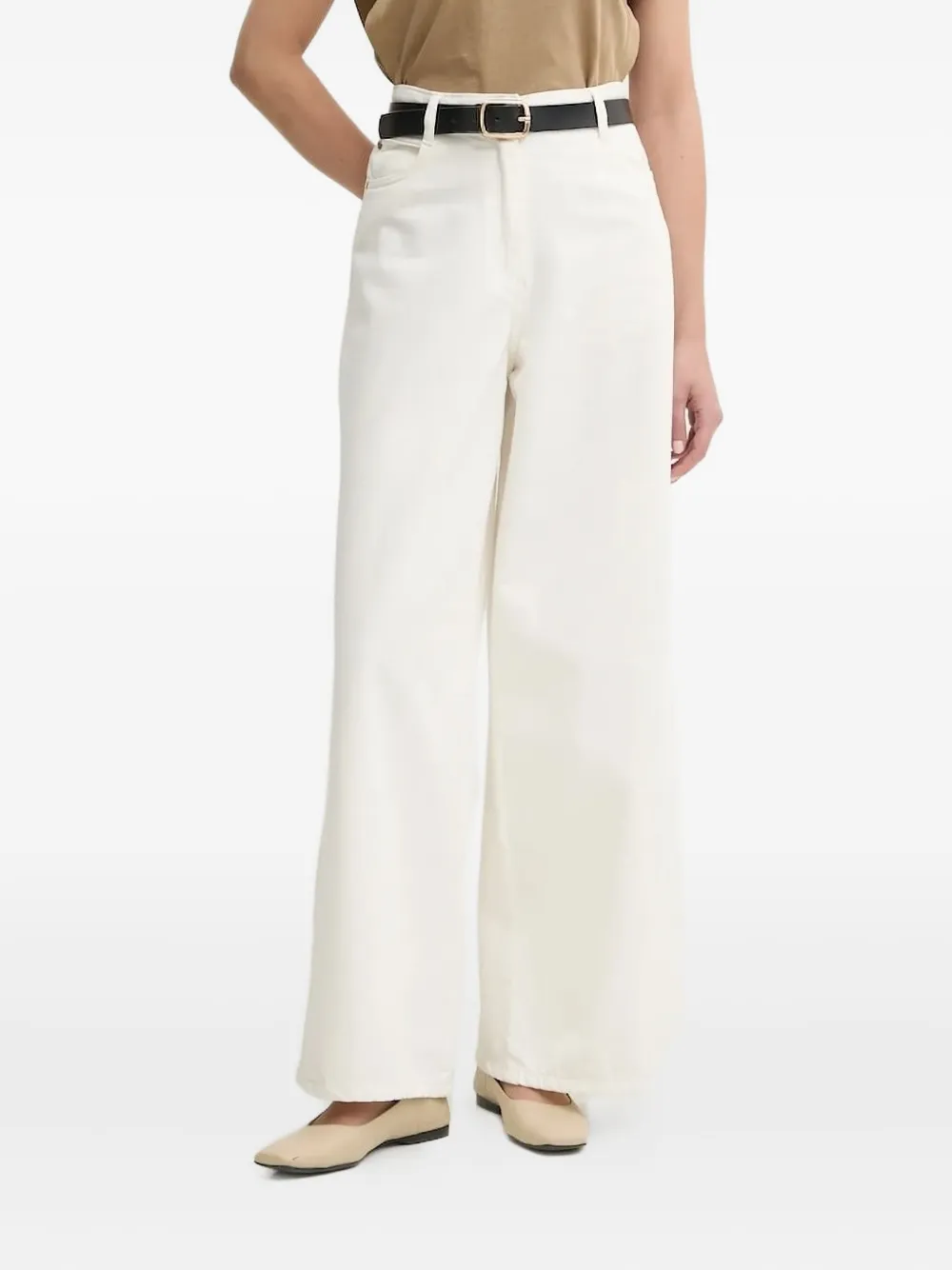 

Широкие джинсы с завышенной талией Sessùn, белый