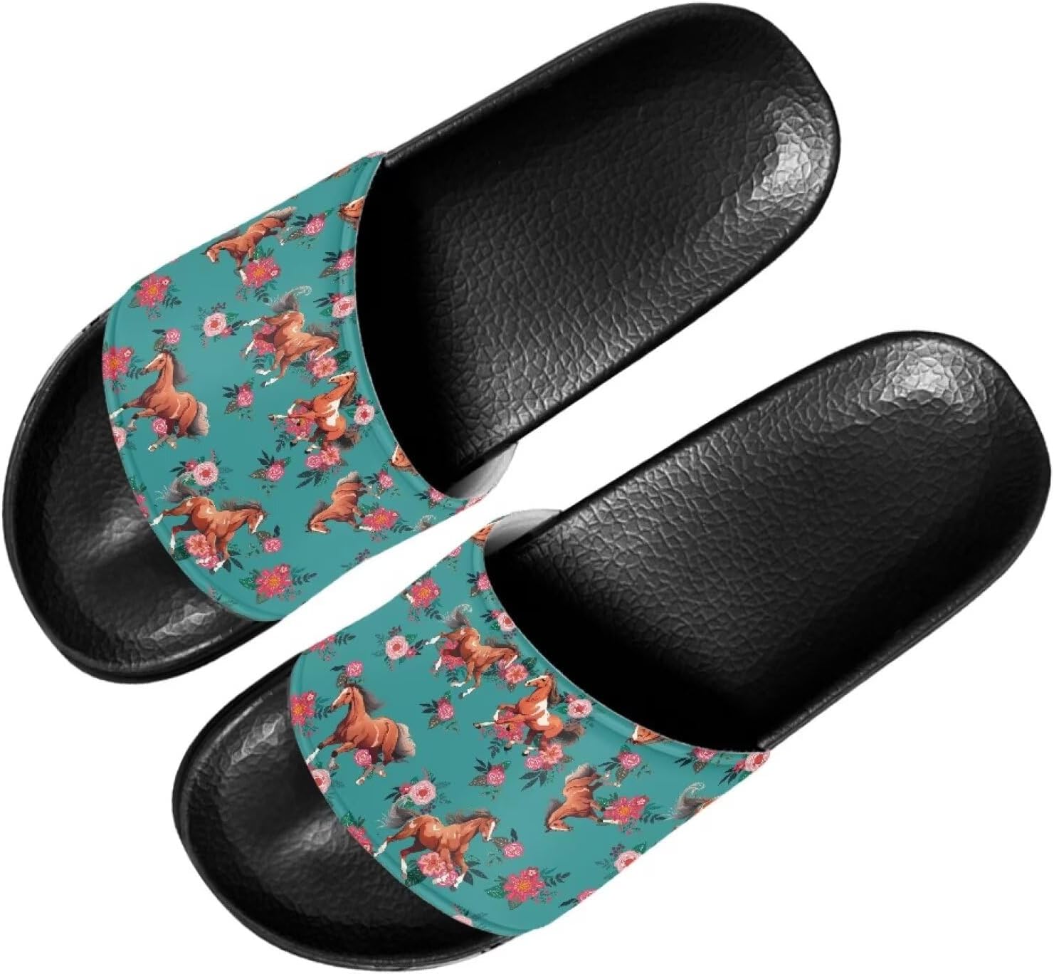 

Сланцы с принтом американского флага и лапы собаки Forchrinse для женщин и мужчин, легкие летние пляжные спортивные шлепки, Horse and Floral