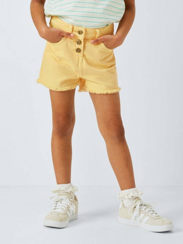 

Джинсовые шорты для девочек с рваным краем John Lewis, Yellow