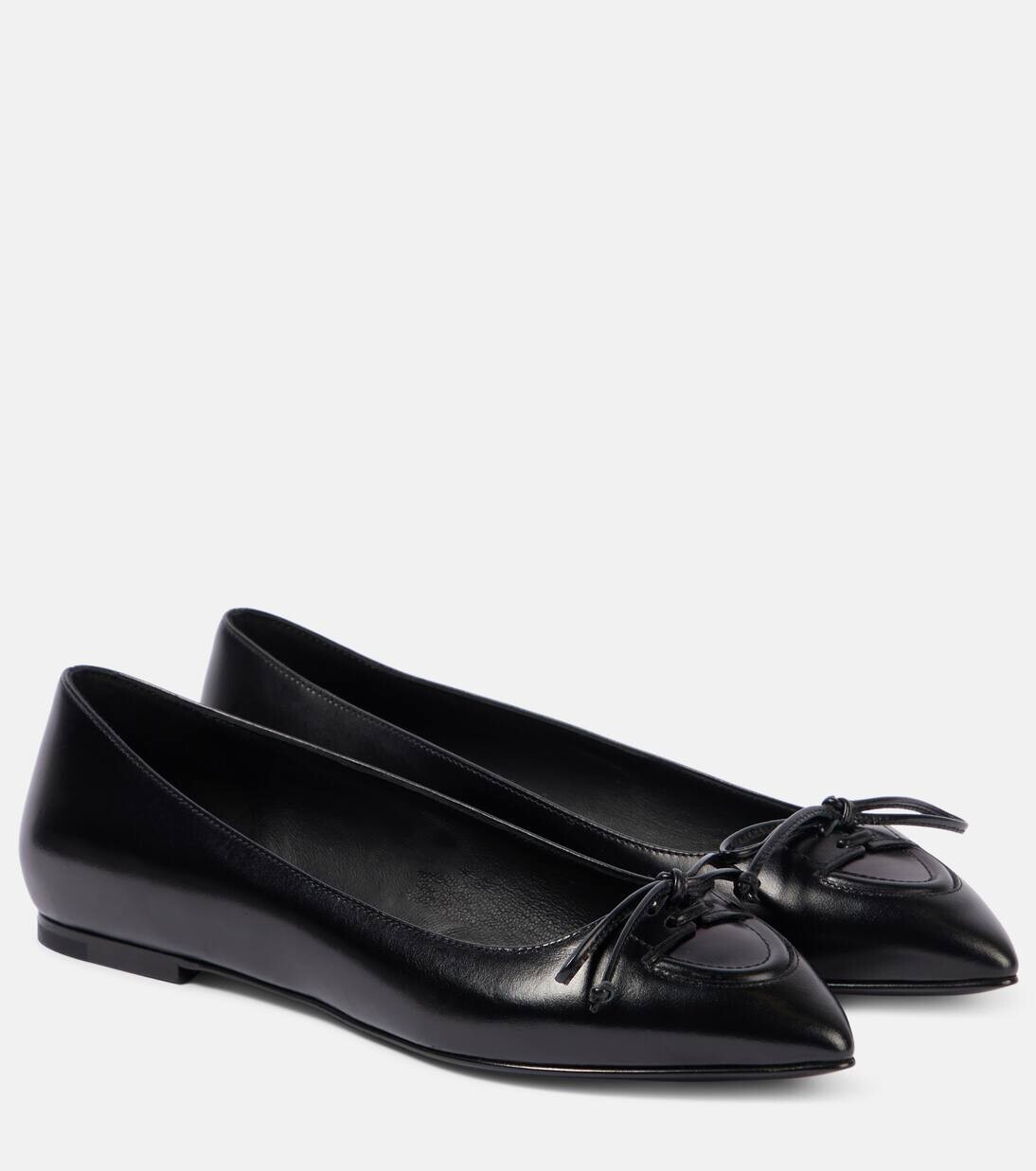 Кожаные балетки Alaïa, черный