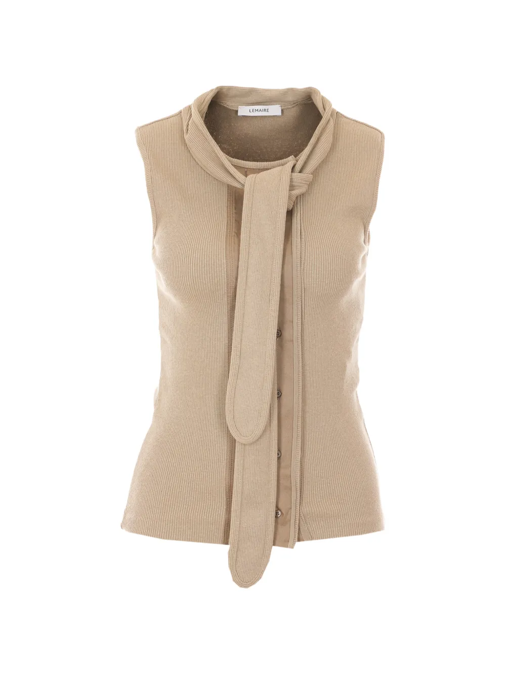 

Двубортный топ с узлом Lemaire, бежевый