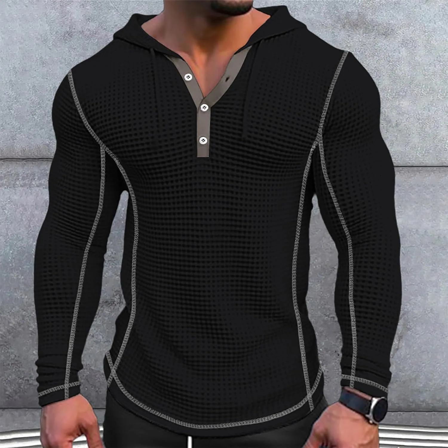 Толстовка Waffle для мужчин Muscle Fit — фото 2