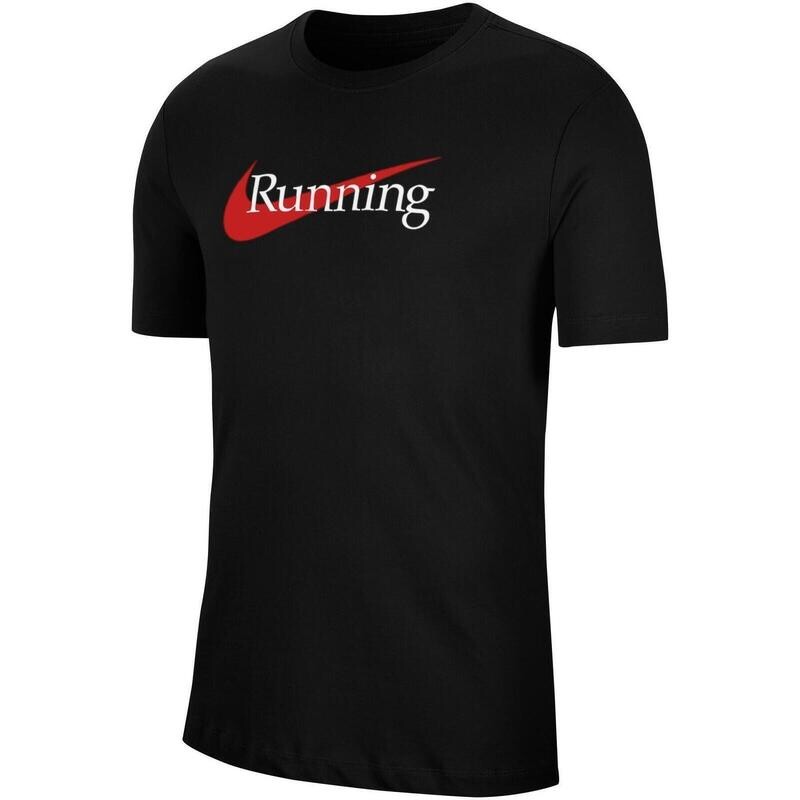 

Футболка Nike Dri-FIT Run с коротким рукавом, черная, мужская