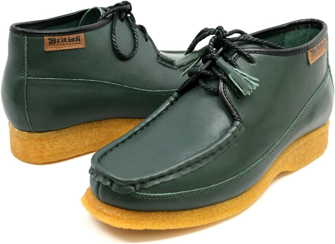 

Мужские кожаные кроссовки Knicks Three Quarters на шнуровке из британской коллекции British Collection, зеленый