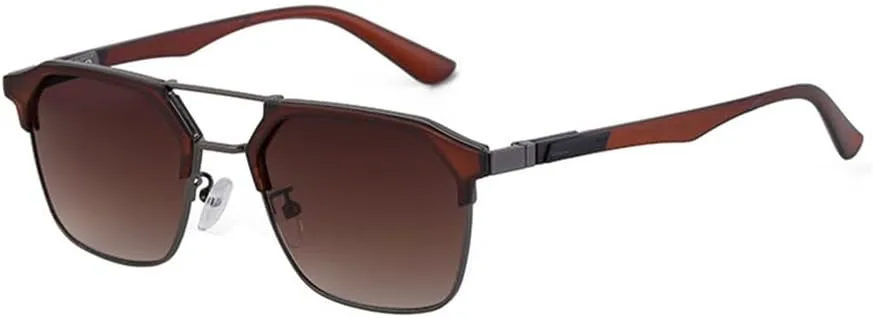 

Солнцезащитные очки в стиле ретро с двойной перемычкой, многоугольными линзами, градиентным переходом цвета, защитой от УФ-излучения UV400, женские HDUBFY, 4