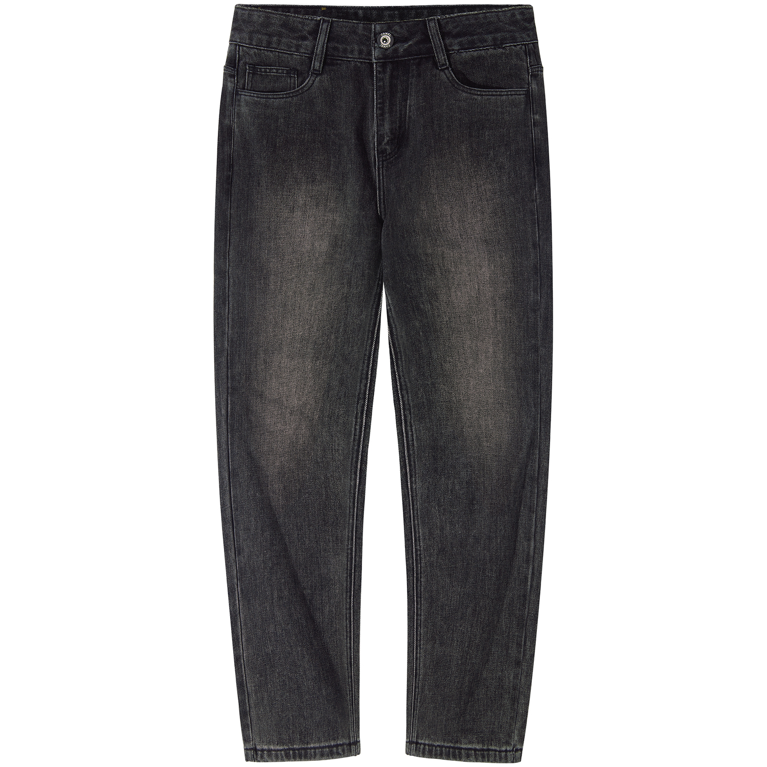 

Прямые брюки свободного кроя Vintage дышащие универсальные повседневные потертые джинсы distressed для мужчин CAMEL, черный