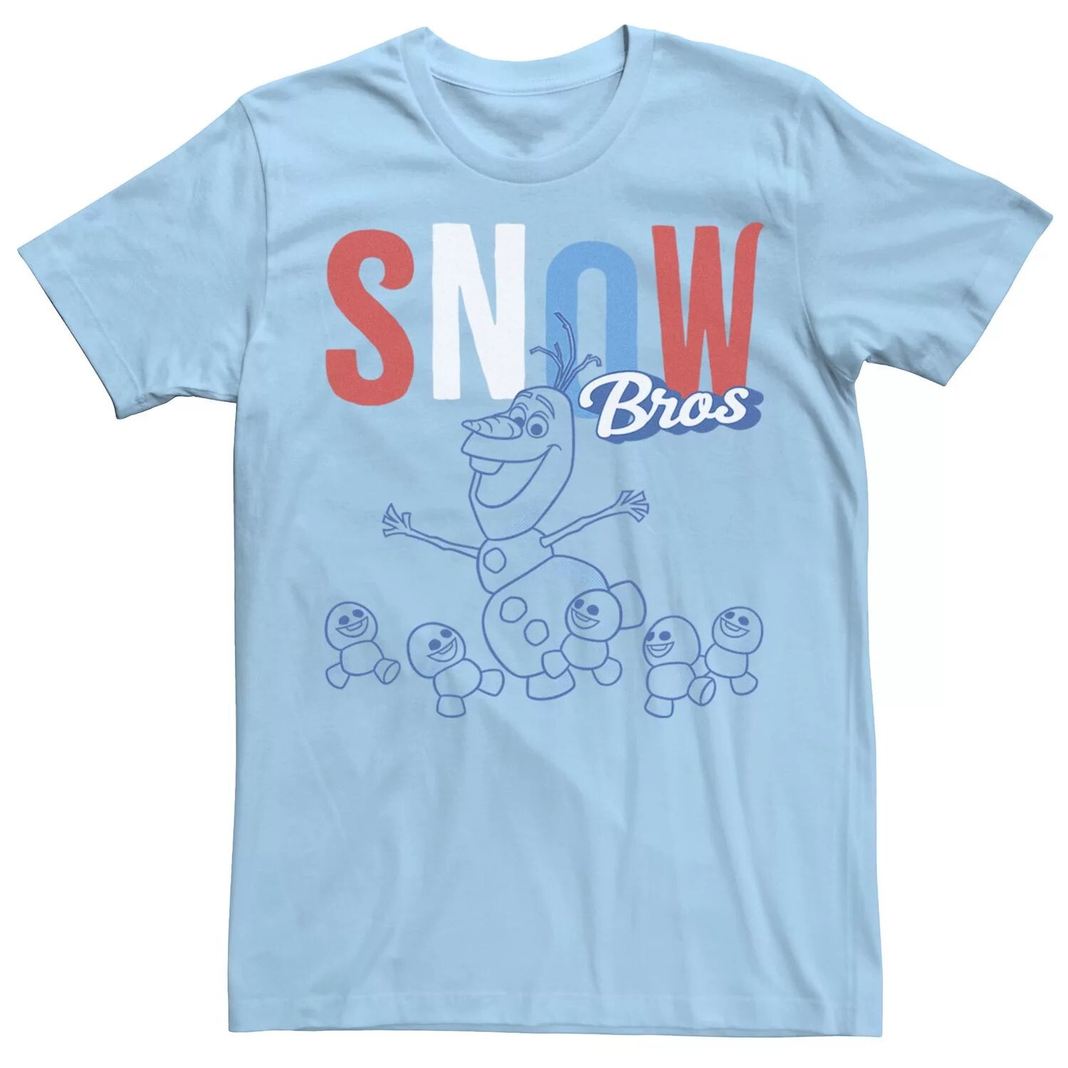 

Мужская футболка с короткими рукавами Frozen Olaf Snow Bros Licensed Character