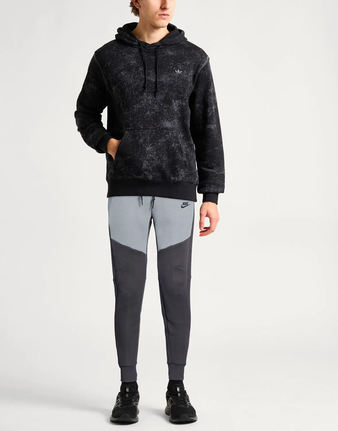 Спортивные штаны двухцветные Nike серые — фото 2