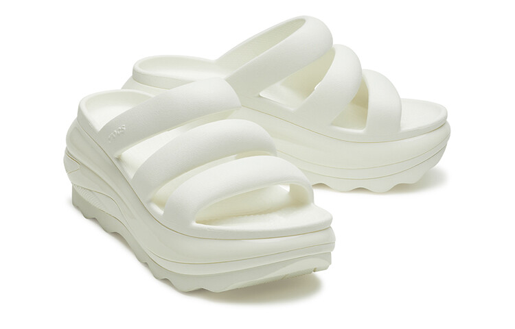 Шлепанцы женские мелового цвета Crocs, цвет Ivory White — фото 4