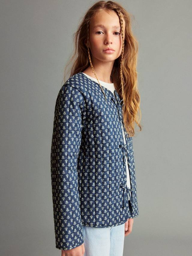 

Детская куртка Yas Cotton с бантом спереди Mango, Navy