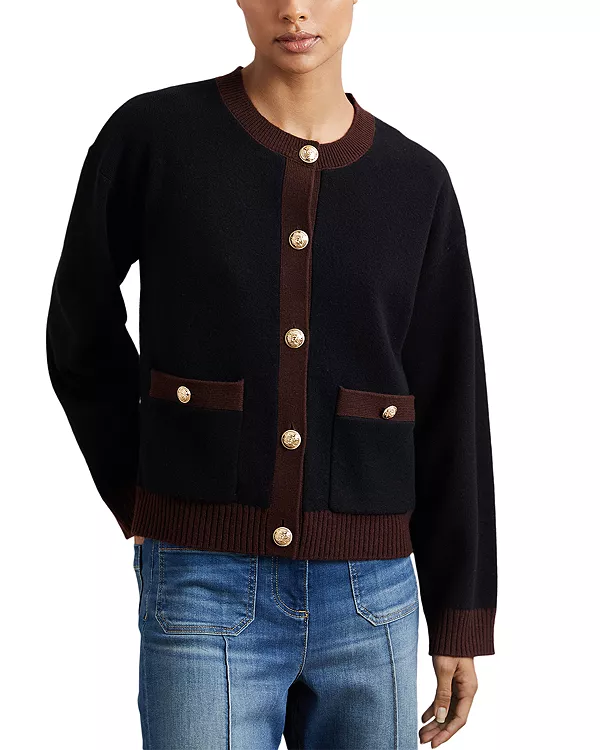 

Кардиган с оливковым оттенком Reiss, красный