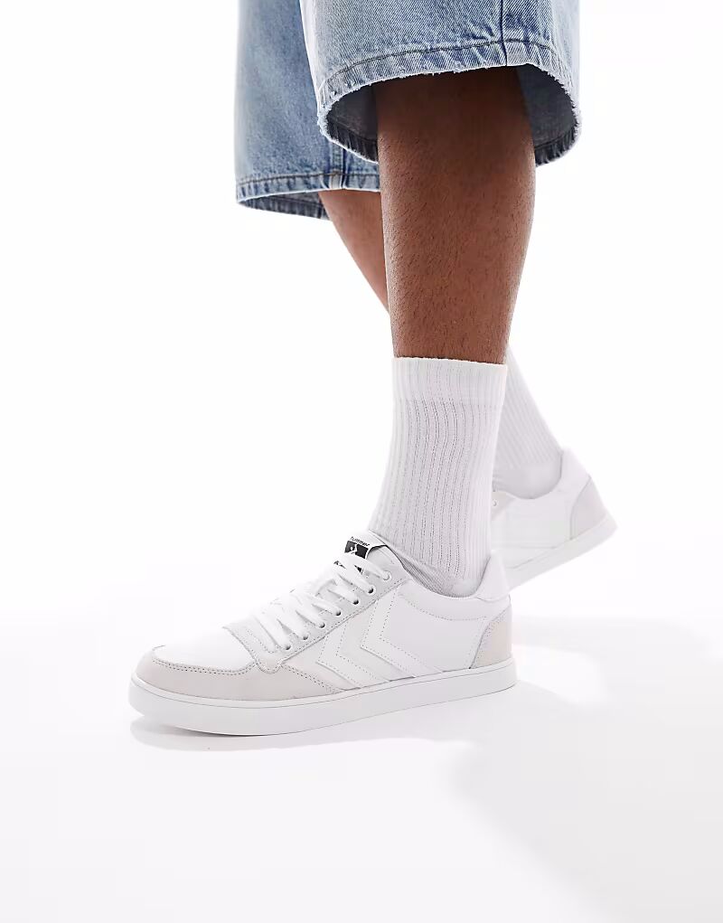 

Кроссовки Hummel slimmer stadil tonal low из плотной ткани белого цвета