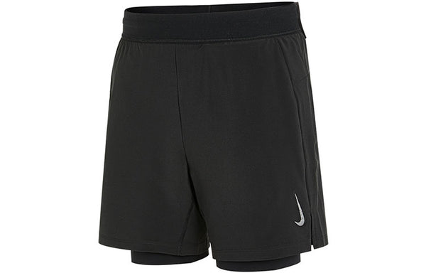 Шорты men's yoga 2-in-1 athleisure casual sports woven training shorts black Nike, черный — фото 3